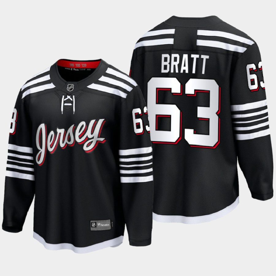 new jersey devils jesper bratt alternate 2022 premier jersey black