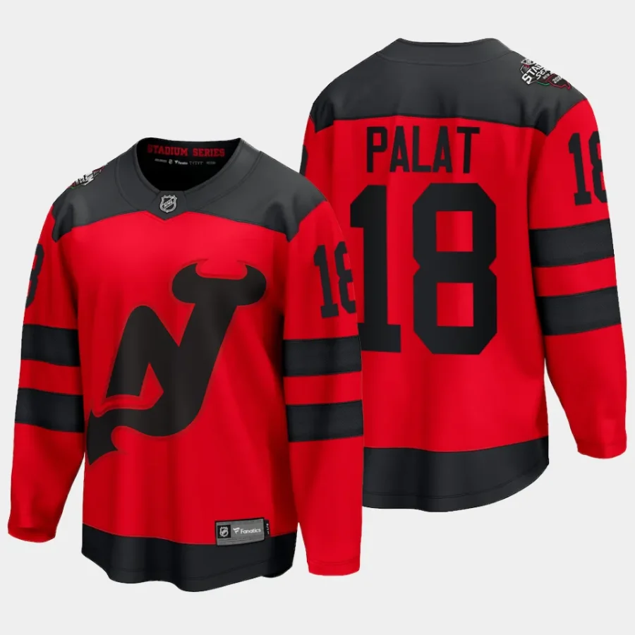 new jersey devils ondrej palat 2024 nhl stadium series breakaway player jersey red