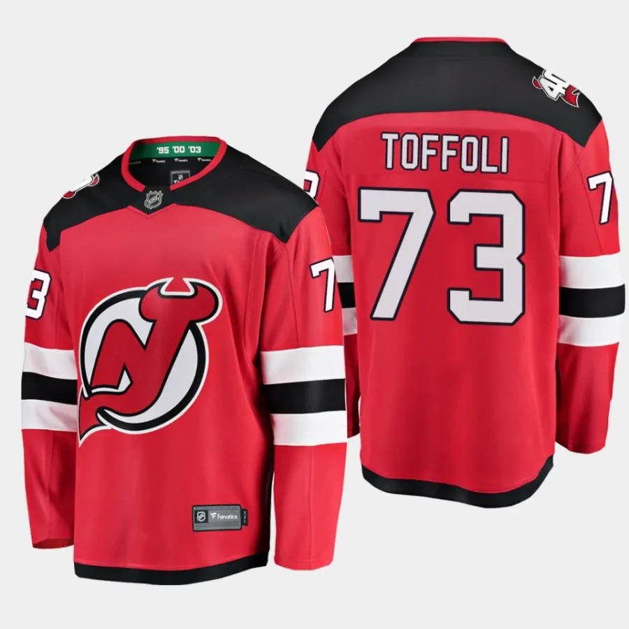 new jersey devils tyler toffoli home breakaway player jersey red