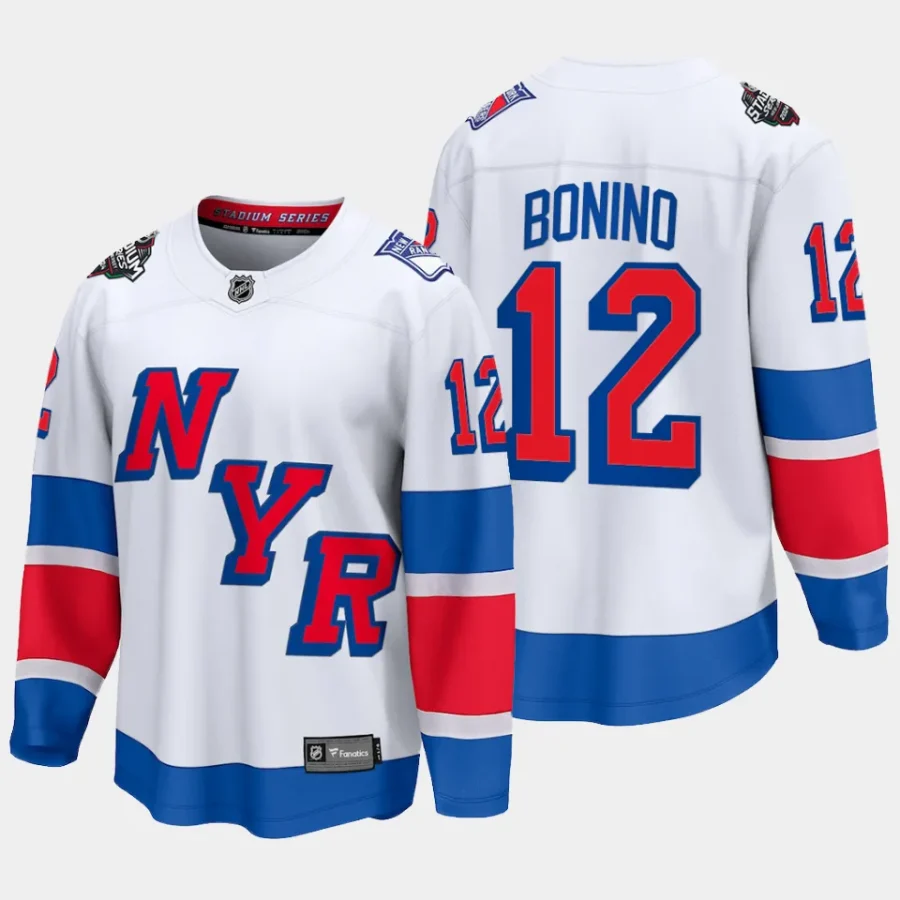 new york rangers nick bonino 2024 nhl stadium series breakaway player jersey white