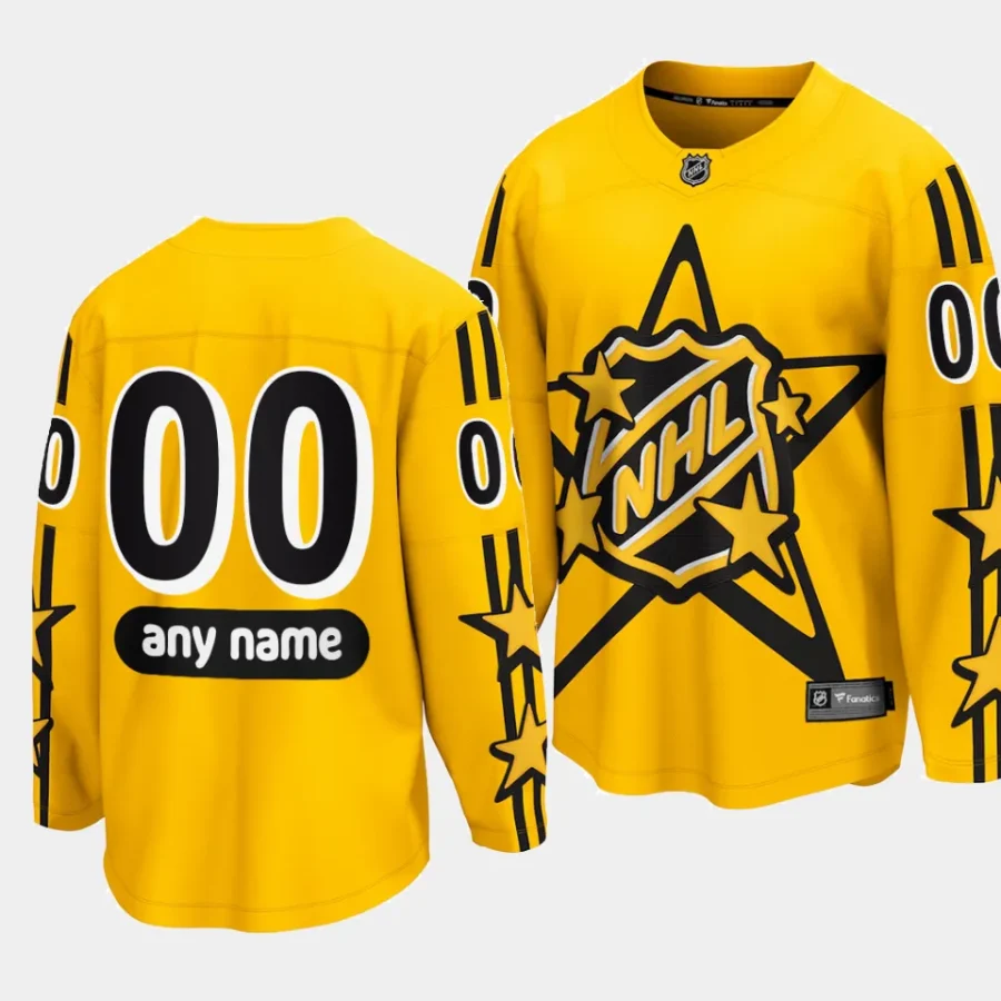 nhl custom 2024 nhl all star game breakaway jersey yellow