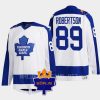 nick robertson maple leafs white memorial borje patch classic jersey