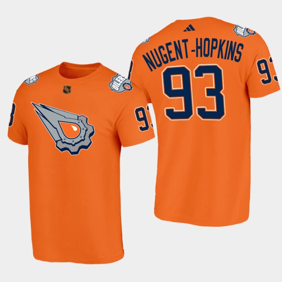 oilers ryan nugent hopkins orange special edition reverse retro 2.0 t shirt