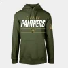 panthers men olive podium fleece pullover hoodie