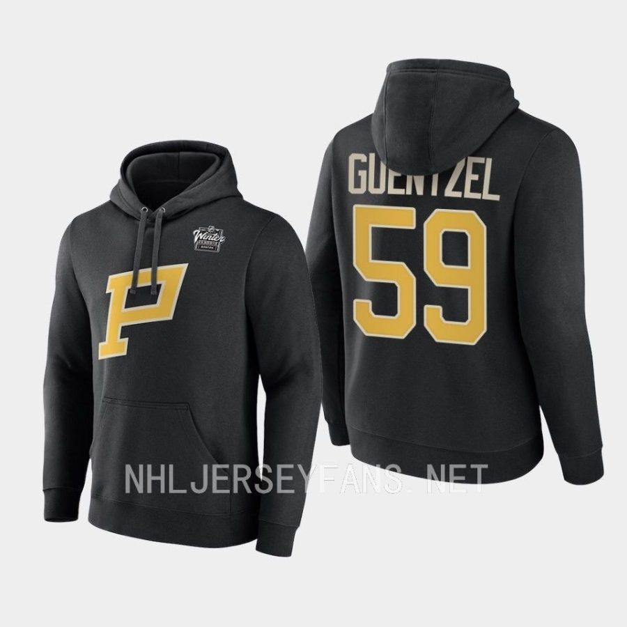 penguins jake guentzel black 2023 winter classic primary logo hoodie