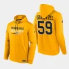 penguins jake guentzel gold authentic pro pullover hoodie