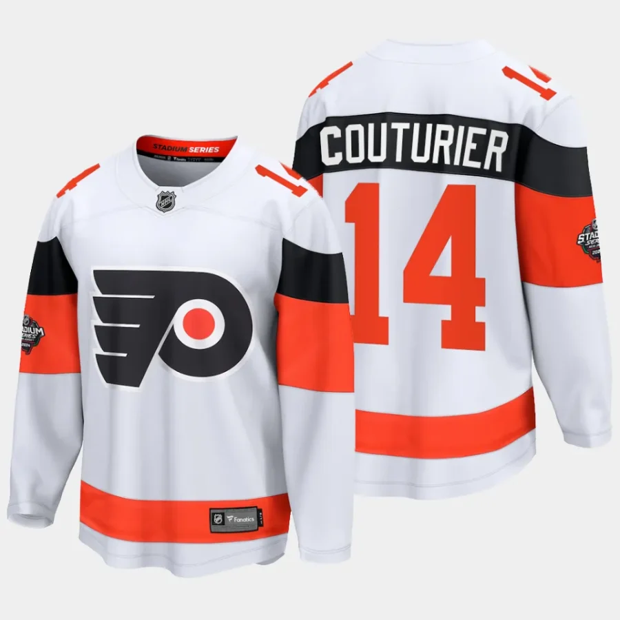 philadelphia flyers sean couturier 2024 nhl stadium series breakaway player jersey white