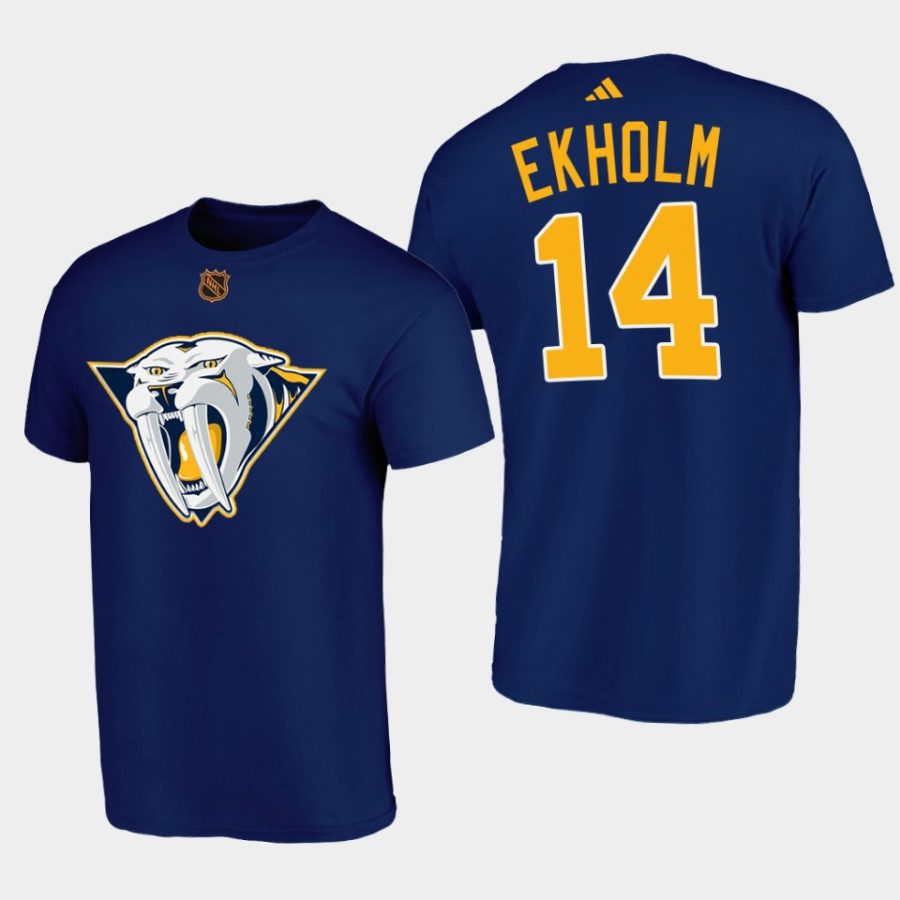 predators mattias ekholm navymustard cat reverse retro 2.0 t shirt