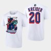 rangers chris kreider white 2022 metropolitan division champs mascot tee