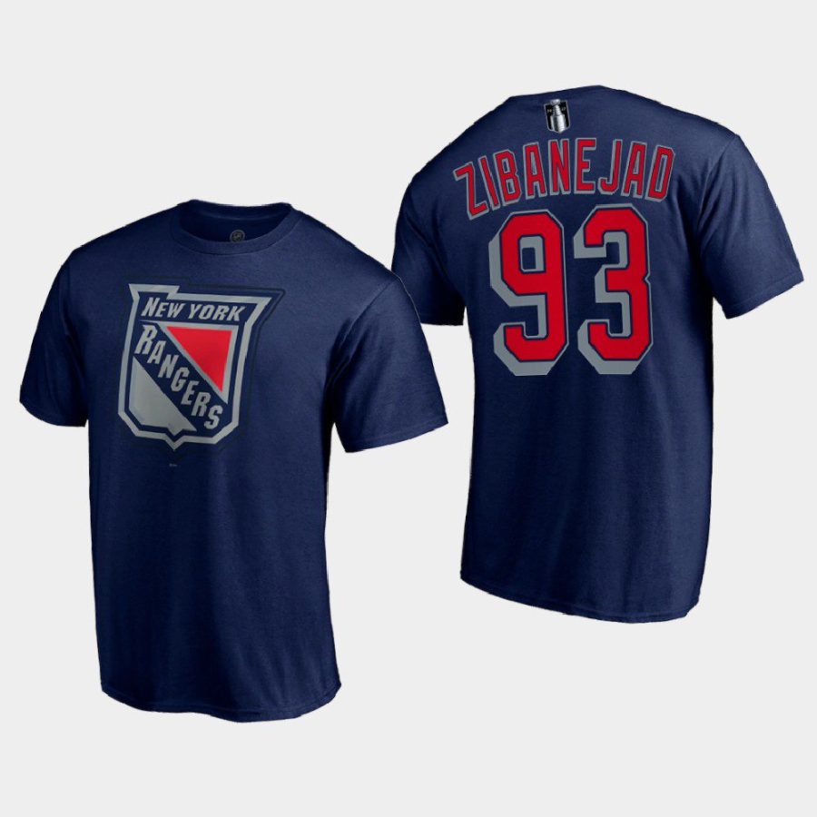 rangers mika zibanejad navy special edition secondary logo t shirt