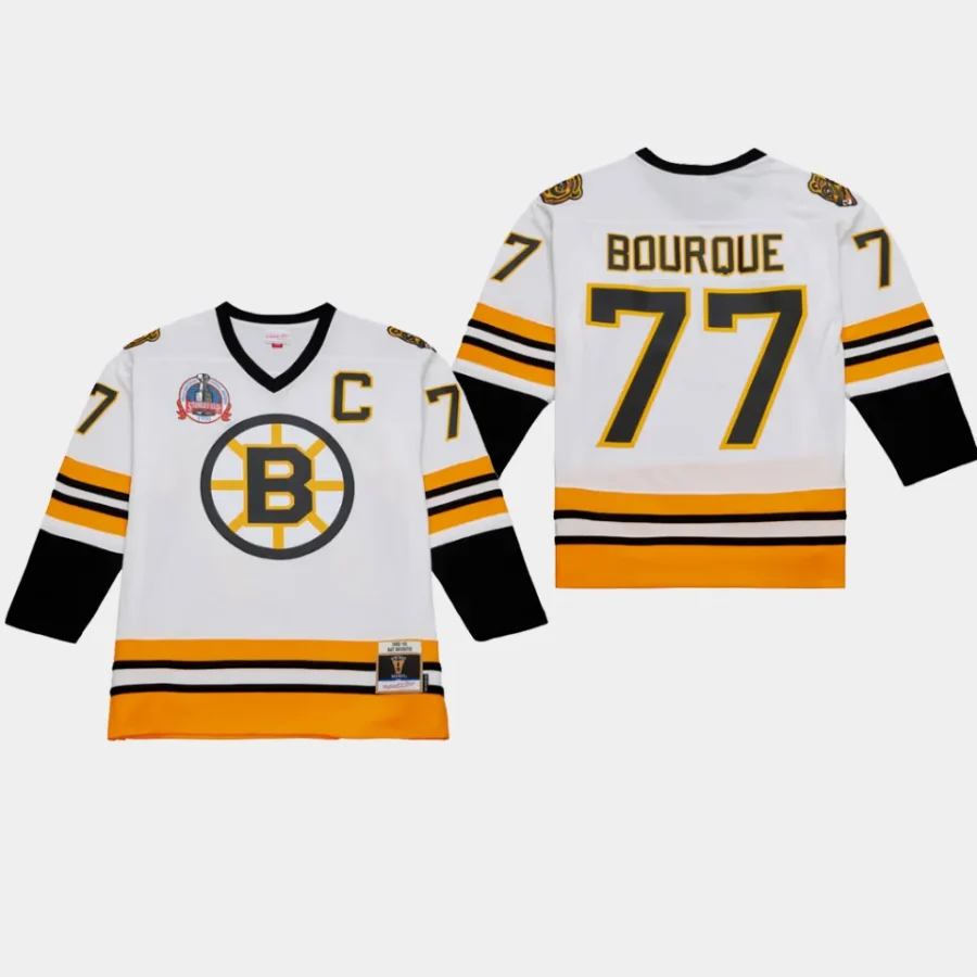 ray bourque bruins white blue line 1989 throwback jersey