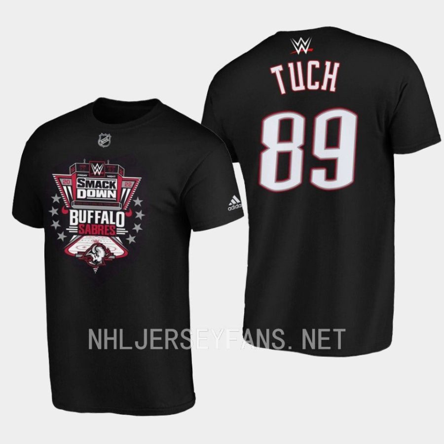 sabres alex tuch black wwe collab 2022 smack down t shirt