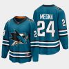 san jose sharks jaycob megna home 2022 23 the evolve jersey teal