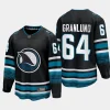 san jose sharks mikael granlund cali fin 3rd alternate 2023 24 breakaway player jersey black