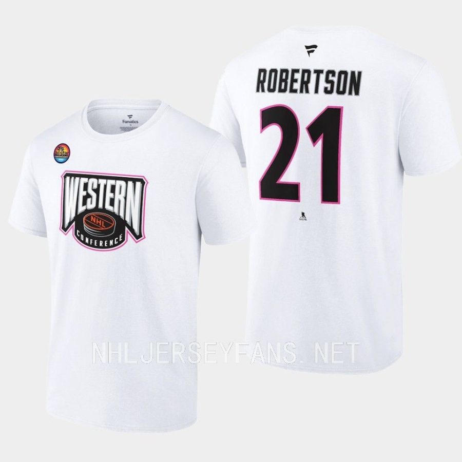 stars jason robertson white western conference 2023 nhl all star game t shirt