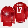 switzerland attilio biasca 2023 iihf world junior championship jersey red