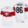 switzerland hockey janis moser 2022 iihf world championship home jersey white