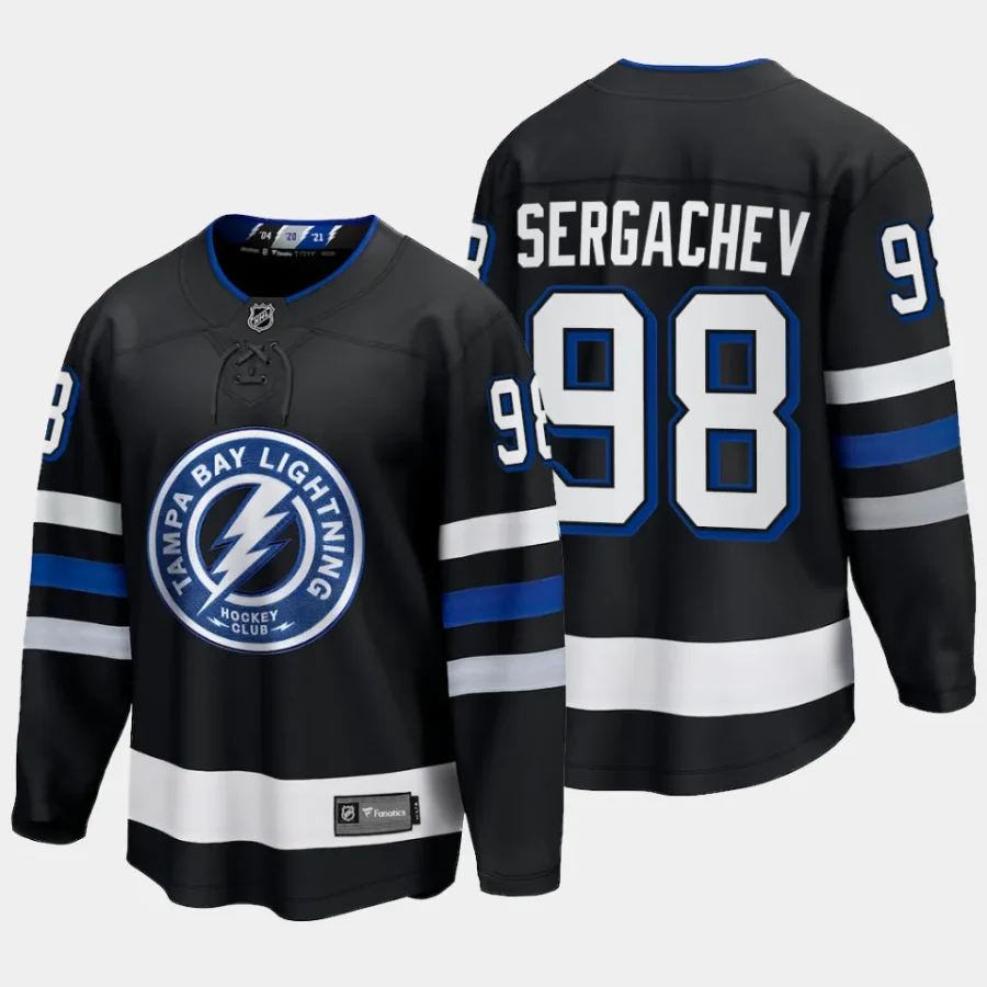 tampa bay lightning mikhail sergachev alternate 2023 24 premier breakaway jersey black