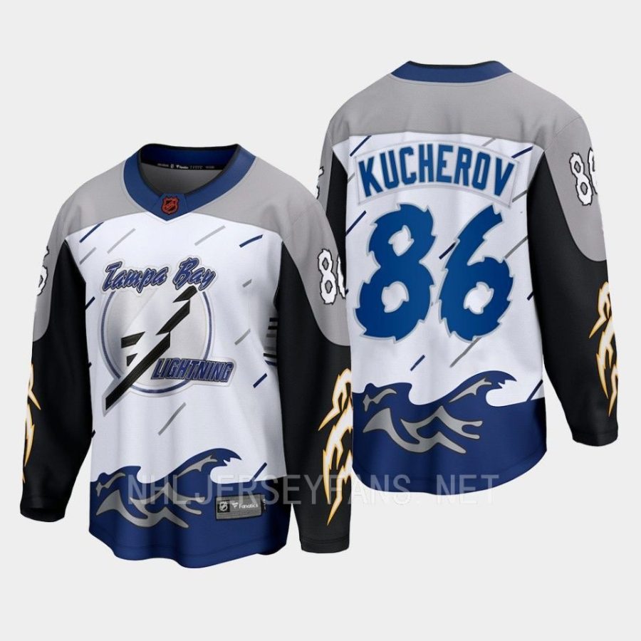 tampa bay lightning nikita kucherov special edition 2.0 2022 breakaway retro jersey white