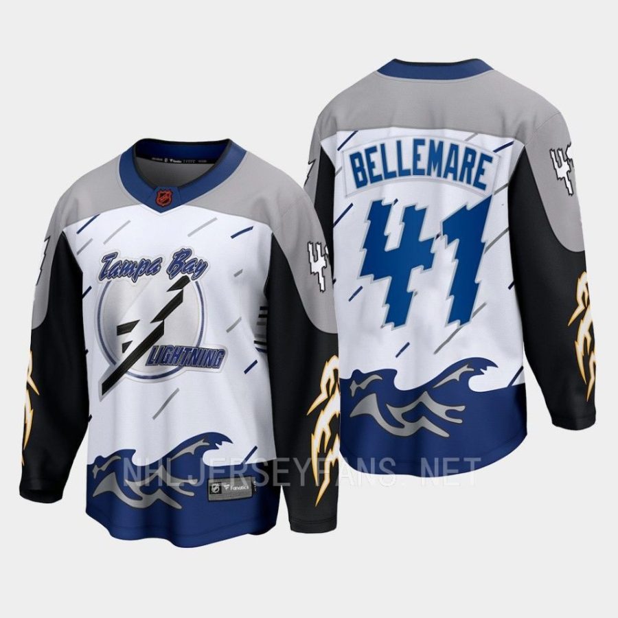 tampa bay lightning pierre edouard bellemare special edition 2.0 2022 breakaway retro jersey white