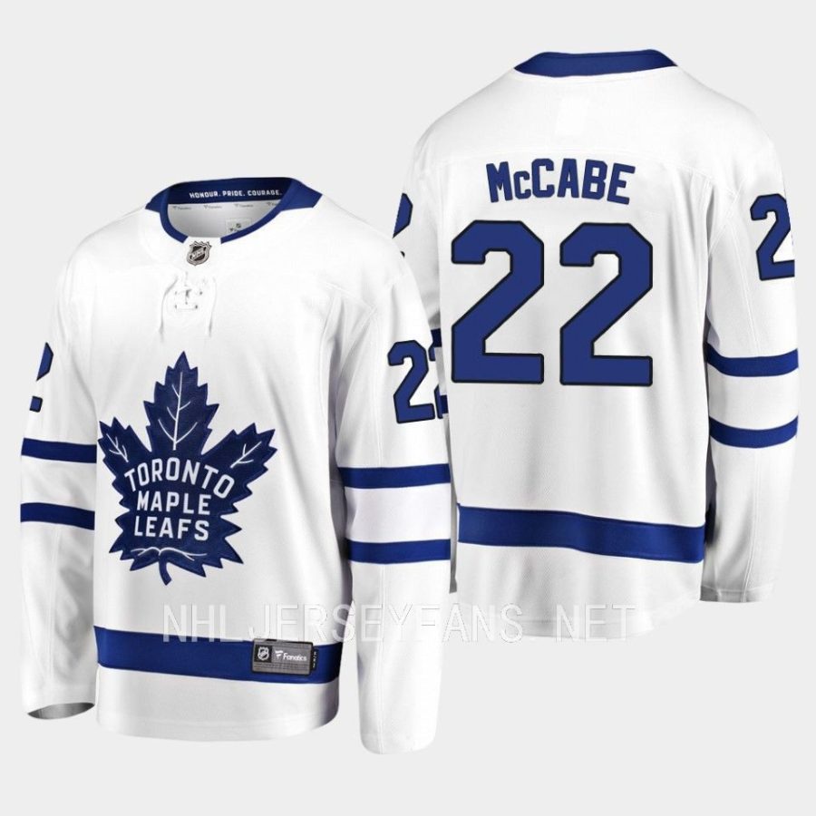 toronto maple leafs jake mccabe away breakaway player jersey white