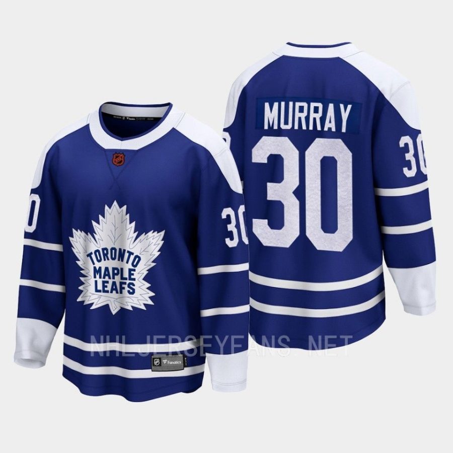 toronto maple leafs matt murray special edition 2.0 2022 breakaway retro jersey blue