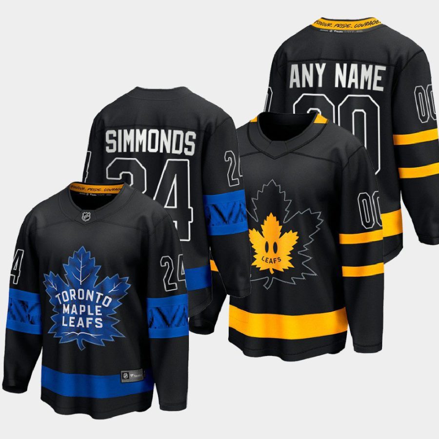 toronto maple leafs wayne simmonds alternate 2022 drew house jersey black