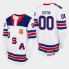 usa custom 2023 iihf world junior championship jersey white