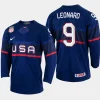 usa hockey ryan leonard away men 2023 nhl draft jersey navy