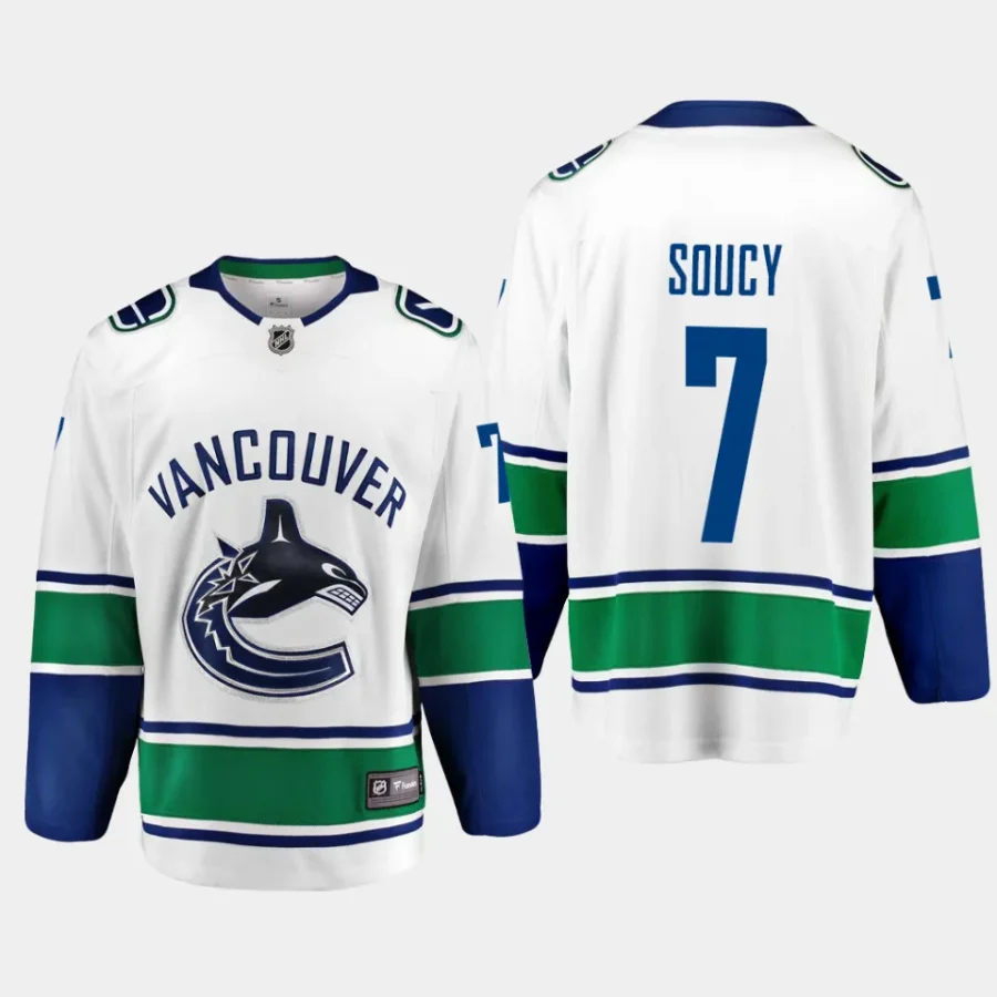 vancouver canucks carson soucy away breakaway player jersey white