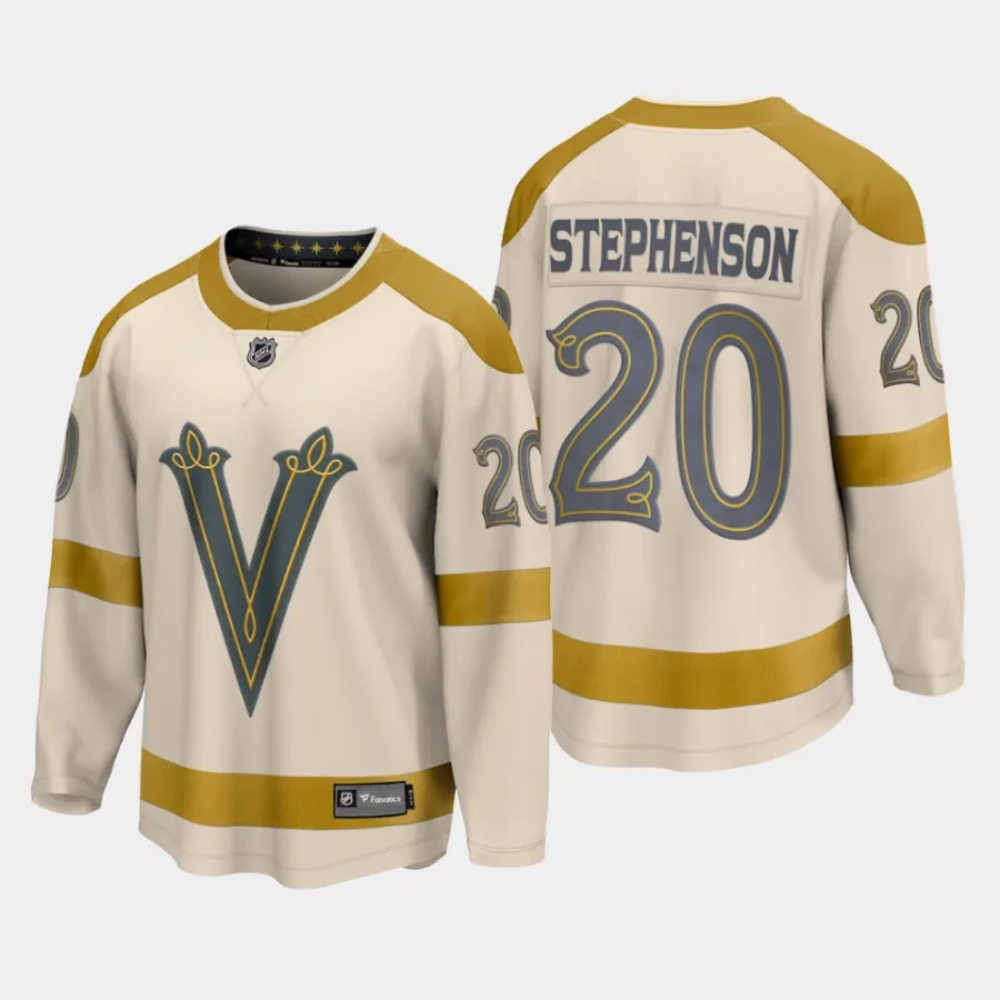 vegas golden knights chandler stephenson 2024 nhl winter classic breakaway player jersey cream