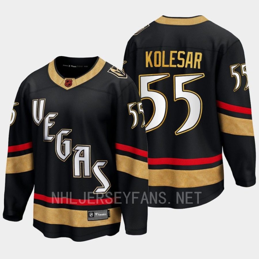 vegas golden knights keegan kolesar special edition 2.0 2022 breakaway player retro jersey black