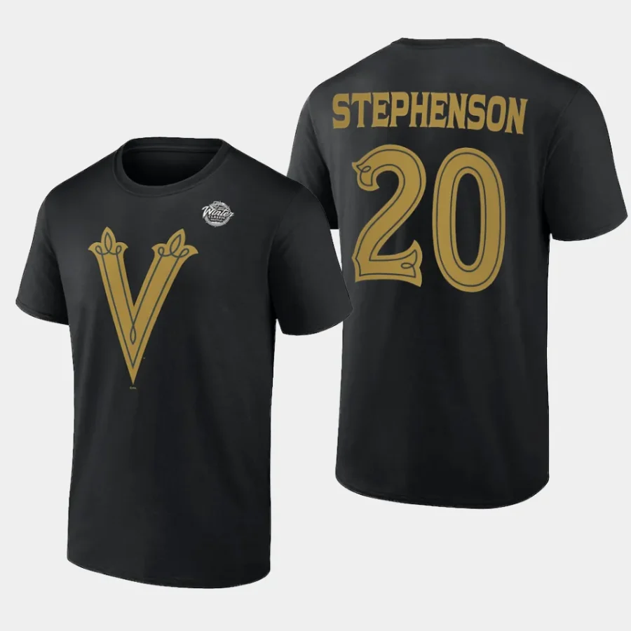 vgk chandler stephenson black 2024 nhl winter classic team crest t shirt