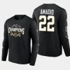 vgk michael amadio black 2023 stanley cup champions banner long sleeve t shirt