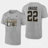 vgk michael amadio heather gray 2023 stanley cup champions locker room performance t shirt