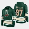 wild kirill kaprizov green name number lace up pullover hoodie