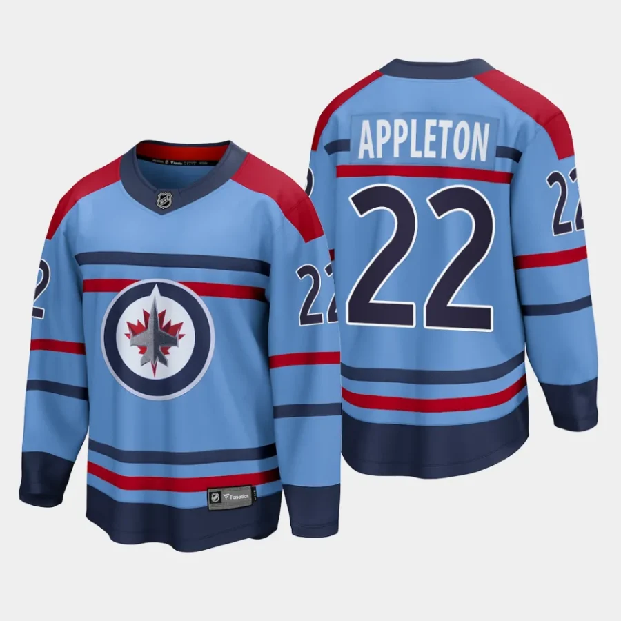 winnipeg jets mason appleton rcaf centennial 2023 24 premier breakaway player jersey light blue