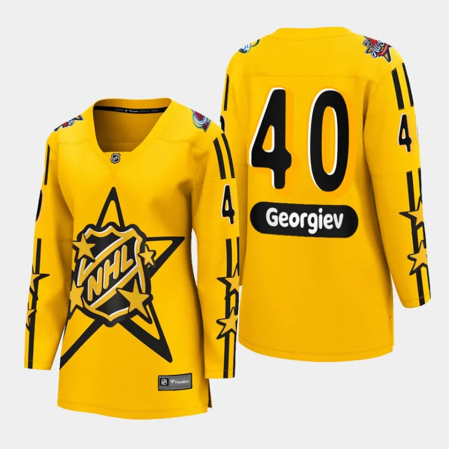 women avalanche alexandar georgiev yellow 2024 nhl all star game breakaway jersey