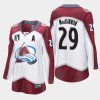 women avalanche nathan mackinnon white 2022 stanley cup final away jersey