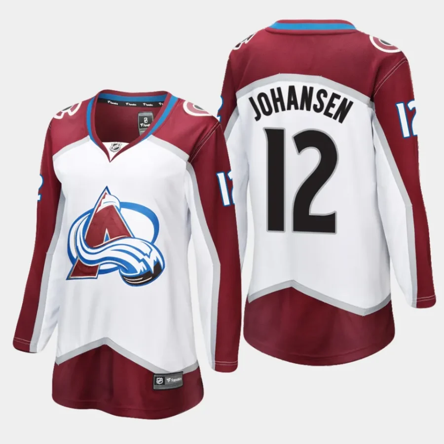 women avalanche ryan johansen white away breakaway player jersey