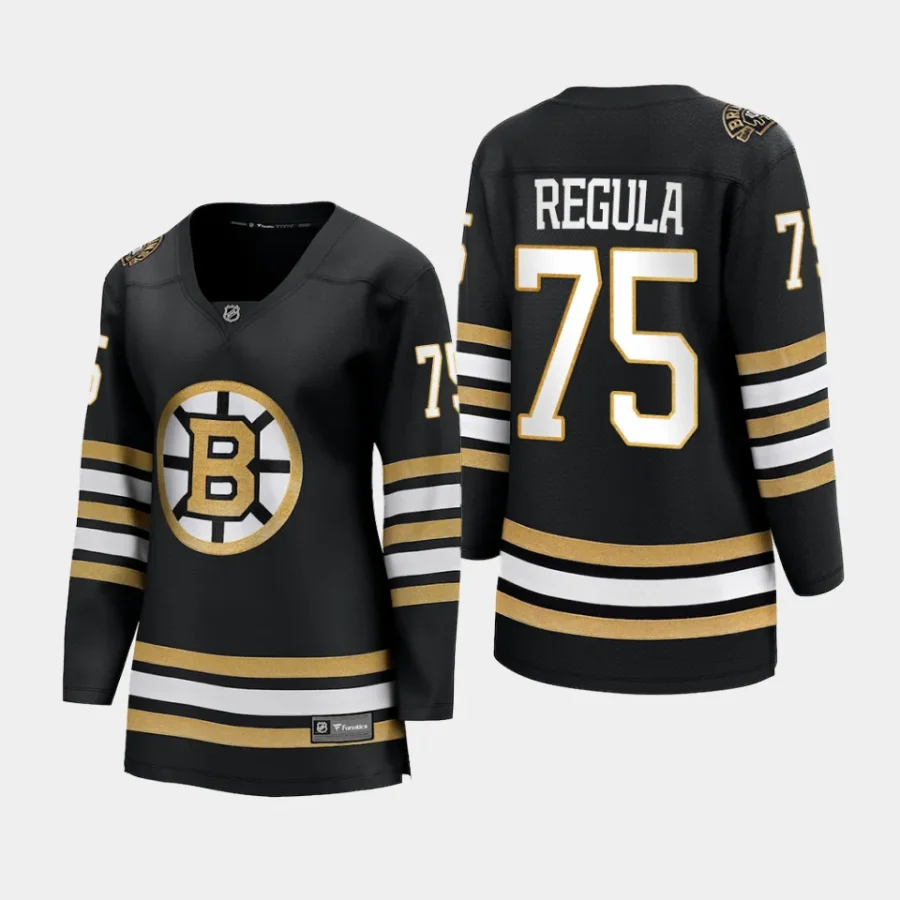 women bruins alec regula black 2023 24 100th anniversary premier breakaway player jersey