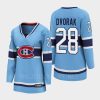 women canadiens christian dvorak blue 2022 special edition 2.0 breakaway player retro jersey