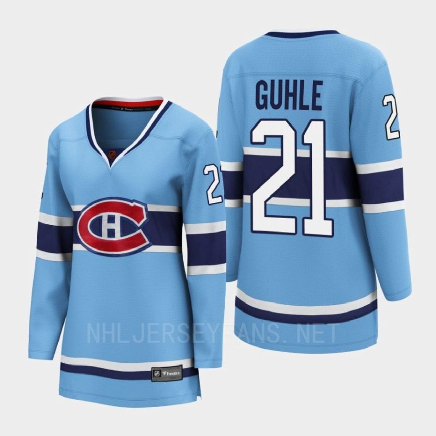 women canadiens kaiden guhle blue 2022 special edition 2.0 breakaway player retro jersey