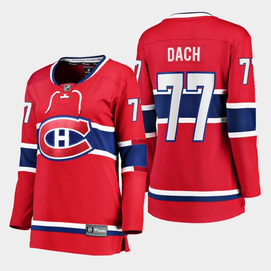 women canadiens kirby dach red home breakaway player jersey