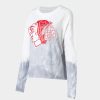 women chicago blackhawks concepts sport gray white orchard tie dye long sleeve t shirt