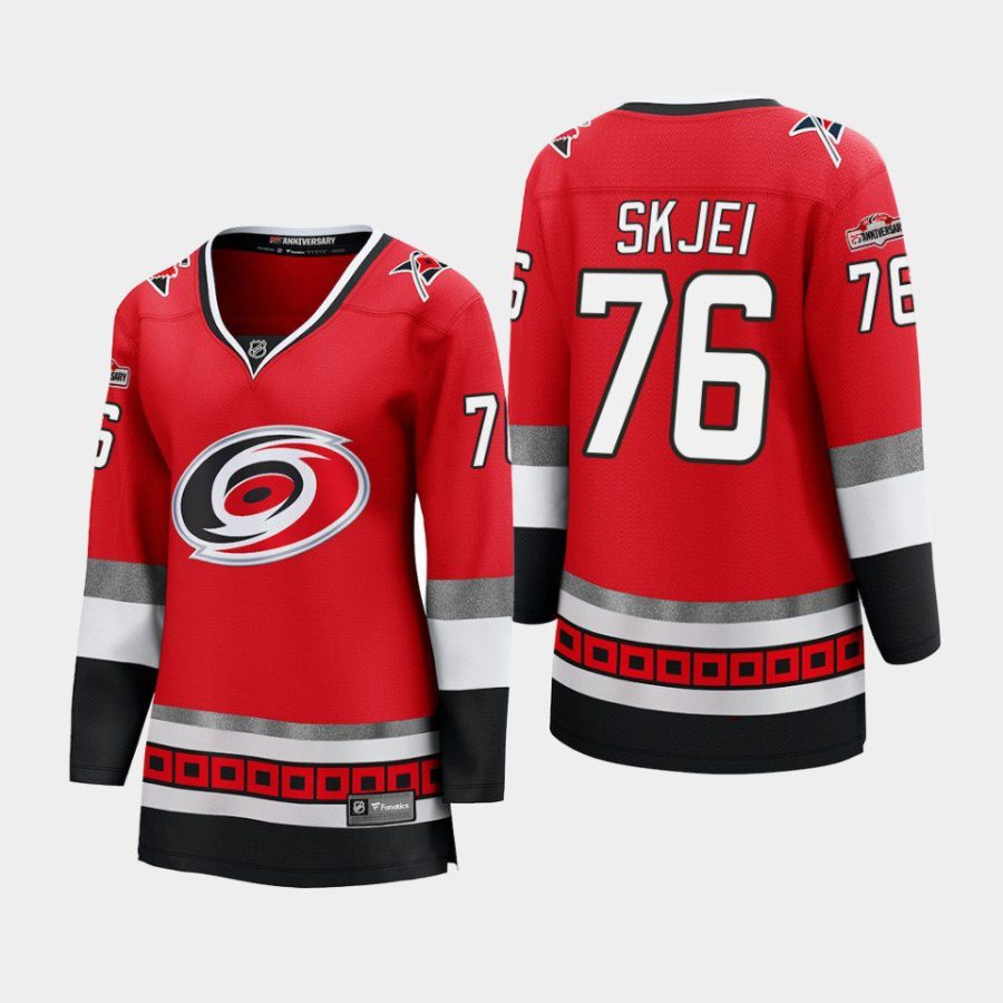 women hurricanes brady skjei red 25th anniversary premier jersey