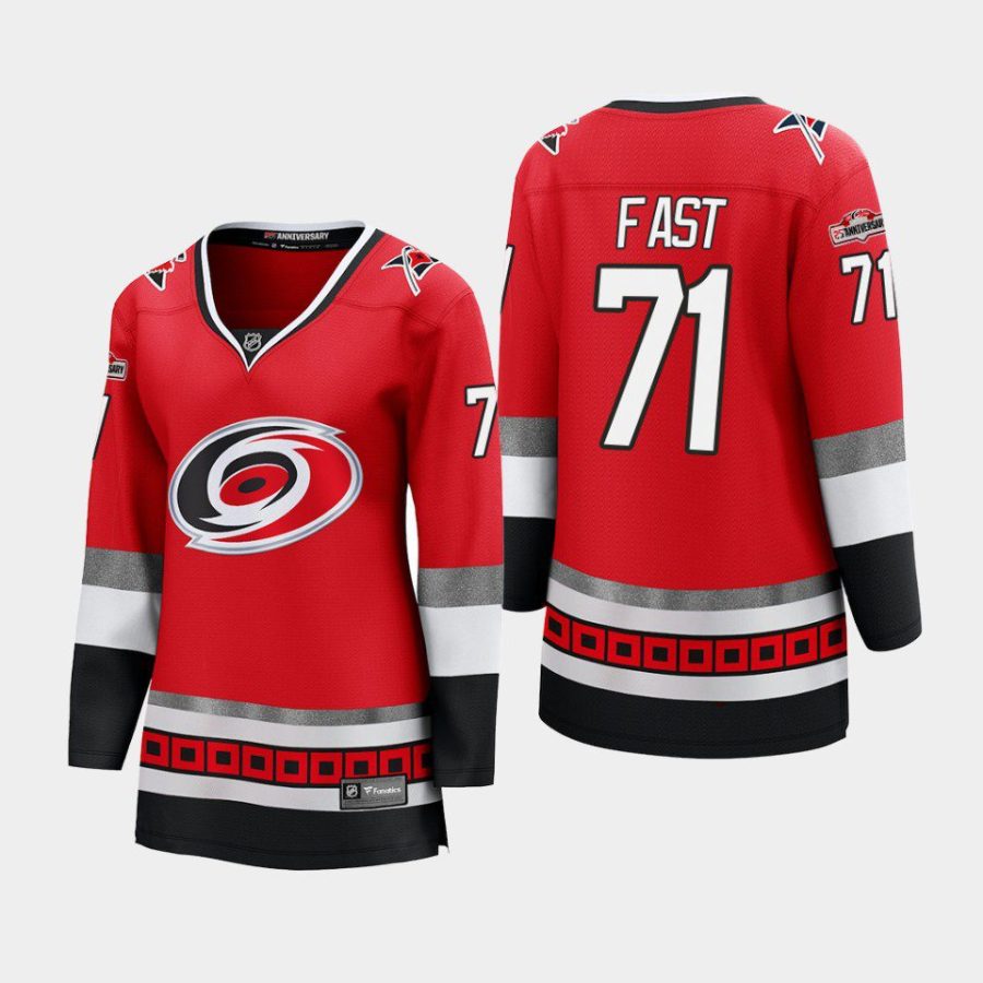 women hurricanes jesper fast red 25th anniversary premier jersey