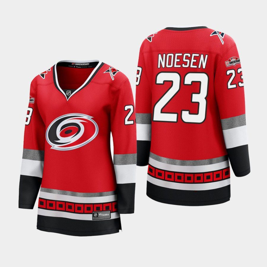 women hurricanes stefan noesen red 25th anniversary premier jersey