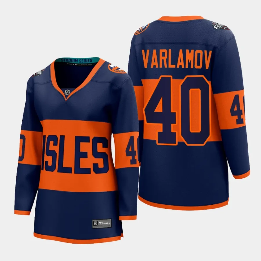 women islanders semyon varlamov navy 2024 nhl stadium series breakaway player jersey