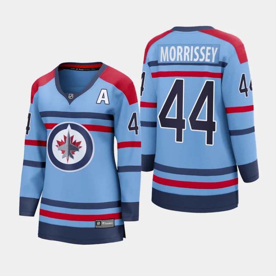 women jets josh morrissey light blue 2023 24 rcaf centennial premier breakaway player jersey